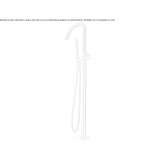 Floor-standing stainless steel bathtub faucet with a hand shower Vlasivka