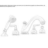 Set of 5-hole brass bathtubs Certaldo