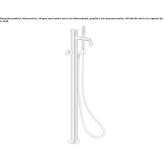 Floor-standing stainless steel bathtub faucet with a hand shower Labunie