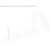 Stainless steel deck mounted bathtub faucet with hand shower Jagual