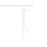Free-standing stainless steel bathtub faucet with flexible hose Belz