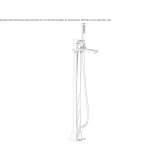 Bathtub faucet standing on the floor with a shower hand Chirkey