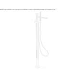 Free-standing stainless steel bathtub faucet with flexible hose Belz