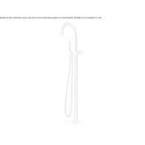 Floor-standing stainless steel bathtub faucet with a hand shower Jagual