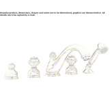 Set of 5-hole brass bathtubs with Swarovski® crystals Certaldo