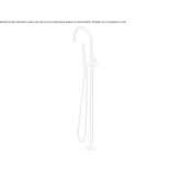Floor-standing stainless steel bathtub faucet with a hand shower Vlasivka