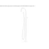 Floor-standing stainless steel bathtub faucet with a hand shower Jagual