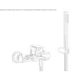 Wall-mounted bathtub faucet with a shower hand Pfunds