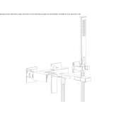 Wall-mounted bathtub faucet with a shower hand Chirkey