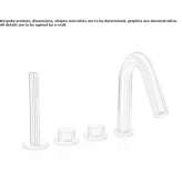 Countertop mounted 4-hole stainless steel bathtub faucet with hand shower Marquion