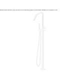 Floor-standing stainless steel bathtub faucet with a hand shower Vlasivka