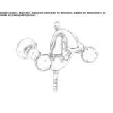 Brass bathtub faucet with Swarovski® crystals Mlini