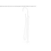 Floor-standing stainless steel bathtub faucet with a hand shower Vlasivka