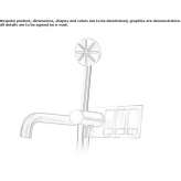 Stainless steel wall-mounted bathtub set with hand shower Labunie
