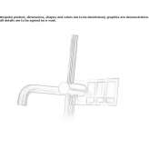 Stainless steel wall-mounted bathtub set with hand shower Labunie
