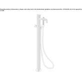 Floor-standing stainless steel bathtub faucet with a hand shower Labunie
