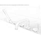 Set of a 5-hole bathtub with a shower head Sinigo