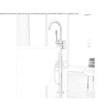 Bathtub faucet standing on the floor with a shower hand Sinigo