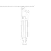 Free-standing single-lever bathtub faucet with a hand shower Minare