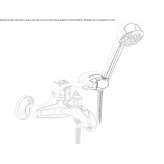 Brass wall-mounted bathtub faucet with aerator Dosolo