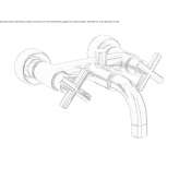 Zewnętrzna mosiężna bateria wannowa z przełącznikiem Lajero