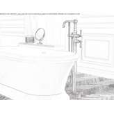 Freestanding 1-hole bathtub faucet with hand shower Josa