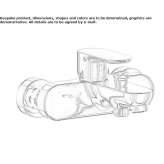 Mosiężna bateria wannowa ścienna z perlatorem Andes