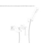 Set of wall-mounted brass bathtub with aerator Wandina