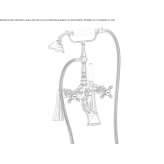 Mosiężna bateria wannowa z główką prysznicową Burfjord