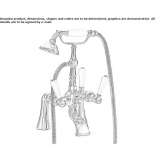 Mosiężna bateria wannowa z główką prysznicową Camenca