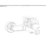 External wall-mounted bathtub faucet made of brass Kutno