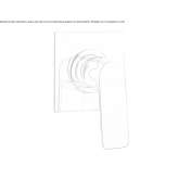 Podtynkowa mosiężna bateria prysznicowa z płytką Llama