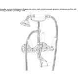 Brass wall-mounted bathtub faucet with a hand shower Camenca