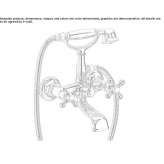Zewnętrzna bateria wannowa ścienna z mosiądzu Sarinena
