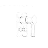 2-hole shower faucet with diverter Hassel
