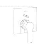 Shower faucet with diverter and plate Losice