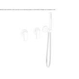 Concealed 3-hole shower tap with hand shower Charly