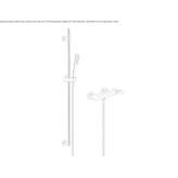 External single-lever shower faucet with a hand shower Peille