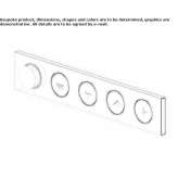 5-hole thermostatic concealed shower faucet Velpke