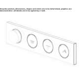 Concealed thermostatic 4-hole shower tap Velpke