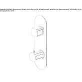Concealed 2-hole shower tap with diverter Perkata