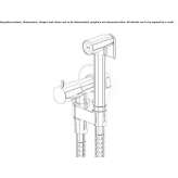 1-hole shower faucet with a hand shower and a flexible hose Livani