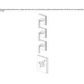 4-hole, concealed thermostatic shower faucet Zamostea