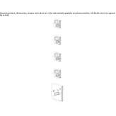 5-hole thermostatic concealed shower faucet Kerman