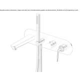 Single-lever shower mixer with hand shower and diverter Chichica