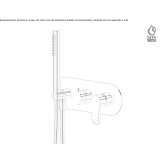 Shower faucet with hand shower and diverter Triunfo