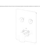 Single-lever shower mixer with plate Chicama