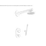 Stainless steel shower set with hand shower and overhead shower Charlack