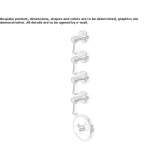 5-hole, concealed shower faucet Solarino