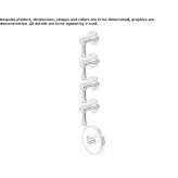 5-hole, concealed shower faucet Solarino